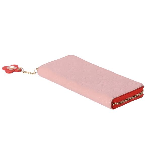 Louis Vuitton Clemence Monogram Empreinte Long Wallet M64161 Rose Poudre Flower - Picture 7 of 9